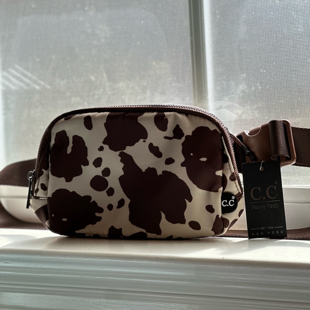 C.C. Cow print belt bag/cross body 🐄